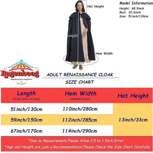 Unisex Dark Green Hooded Cloak - Picture 5 of 11